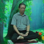 Piya (meditation instructor) meditating at The Minding Centre